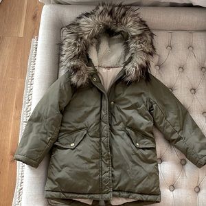 Crewcuts olive green parka